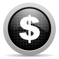 us dollar black circle web glossy icon