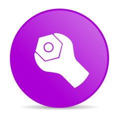 tools violet circle web glossy icon