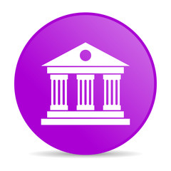museum violet circle web glossy icon
