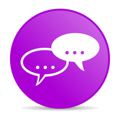 forum violet circle web glossy icon