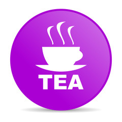 tea violet circle web glossy icon