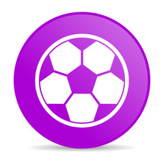 Obraz premium soccer violet circle web glossy icon