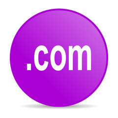 com violet circle web glossy icon