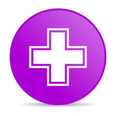 pharmacy violet circle web glossy icon