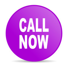 call now violet circle web glossy icon