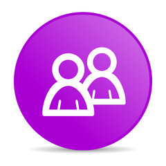 forum violet circle web glossy icon