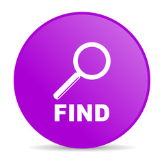 find violet circle web glossy icon