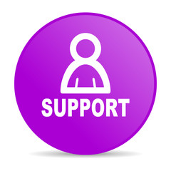 support violet circle web glossy icon