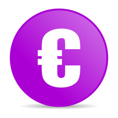 Obraz premium euro violet circle web glossy icon