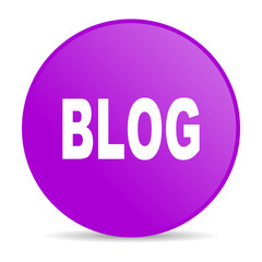 blog violet circle web glossy icon