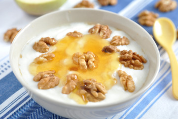 Joghurt mit Honig und Walnüssen