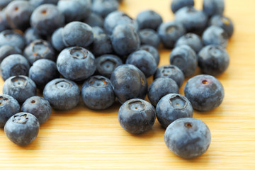 Blueberry on wooden background