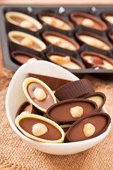 chocolate candy with nuts