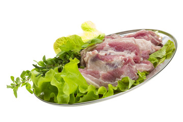 Raw pork meat