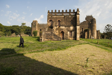 the palace of gondar, ethiopia - obrazy, fototapety, plakaty
