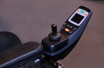 The Electric Controls of a Modern Disability Wheelchair.