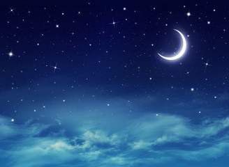 Plakat Nocne niebo z gwiazdami