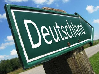 Deutschland road sign