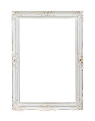 Vintage photo frame isolated on white background