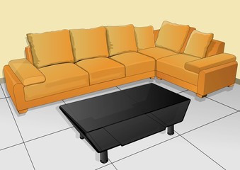 seats are plush sofas and tables