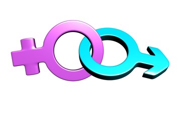 Obraz premium 3d male and female symbols