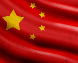 Grunge China flag
