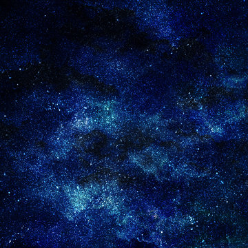 illustration of space with multiple stars © merydolla