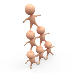 Little humans pyramid display