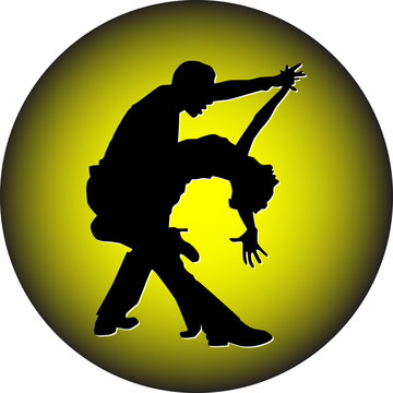 recommend clip art: Dance people silhouette vector