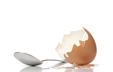 leeres Frühstücksei - weiss