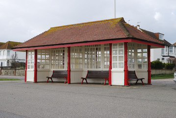 Shelter at Bexhill-0n-Sea. Sussex. England