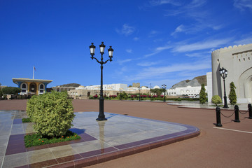 Obraz premium The Colonnade and Sultan's Palace in Old Muscat