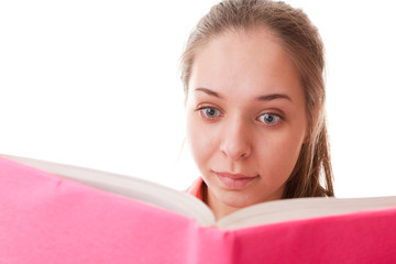 Teenager girl with books