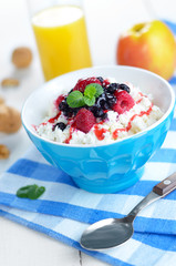 Breakfast with fruits