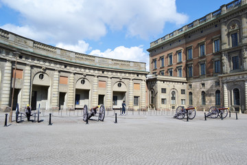 Fototapeta na wymiar Pałac Królewski w Sztokholmie, Szwecja.