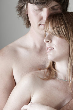 Nude young couple