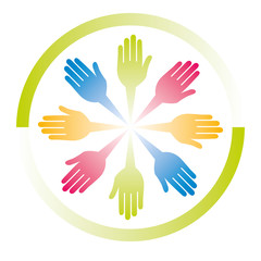 Neon hand design vector.