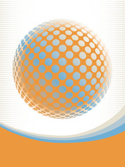 Colorful globe design with copy space vector.