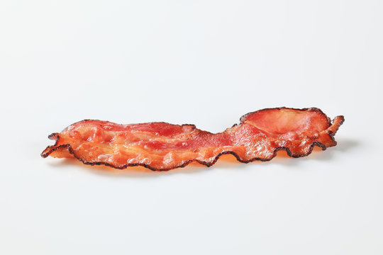 Fried bacon strip