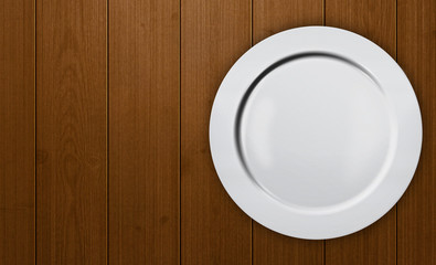 white plate on table