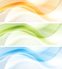 Colourful waves vector banners