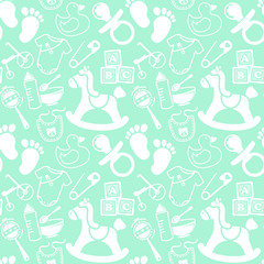 Babies Mint pattern