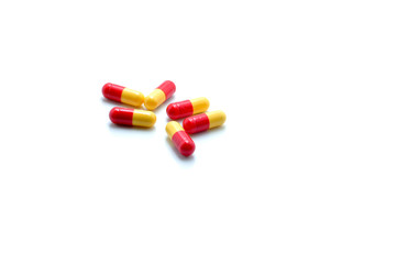 Medicine pills isolated on white background
