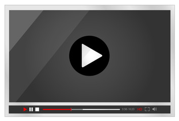Video player for web, minimalistic design