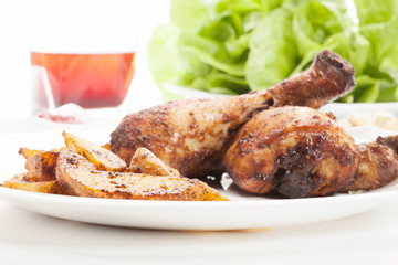 Chicken Drumsticks. Selective focus