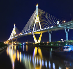 Fototapeta premium King Bhumibol bridge or Industrial ring road