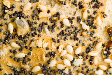 Mohn-Sesam-Brötchen Detail