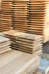 teak woodwork for building