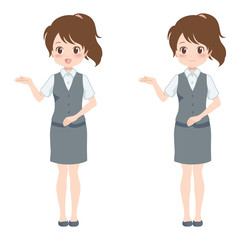 Fototapeta premium 女性/案内