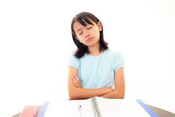 不安な表情の受験生